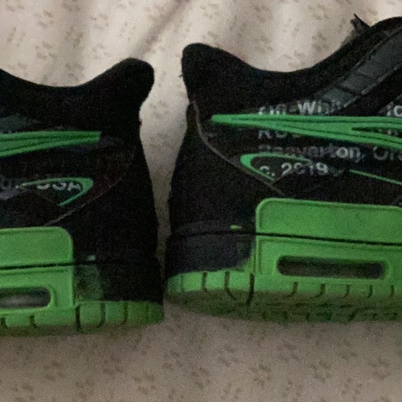 GUC Men’s Nike Air Rubber Dunk Off White Green Strike, size 9.5 - Picture 8 of 8
